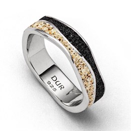 Ring "Strandwellen" Sand/Lavasand"
