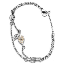 Armband "Leaf" Strandsand, Edelstahl