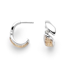 Halbcreole "Twinkle" Strandsand/Crystal, Edelstahl