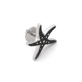 Stickpin "Seestern" Lavasand, Edelstahl