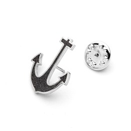 Stickpin "Anker" Lavasand, Edelstahl